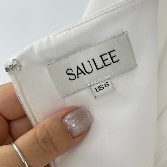 Elegant White Strapless Maxi Dress - Picture 5 of 16